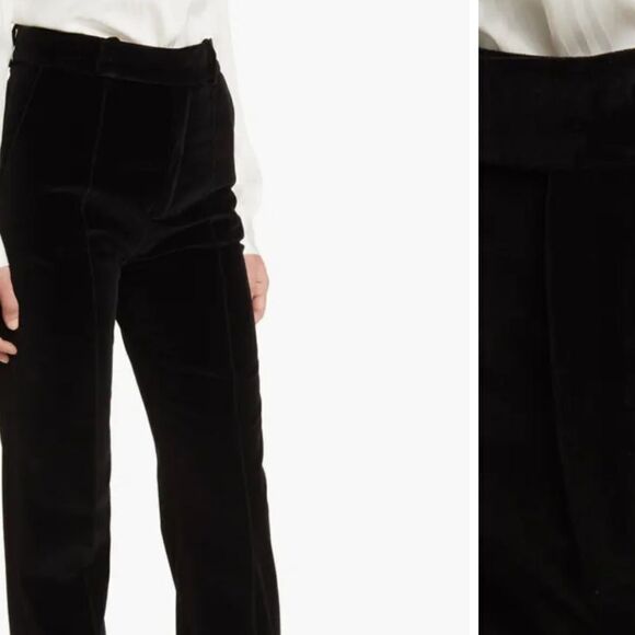 Frame The Slim Stacked Velvet Trousers size 4 New with Tags  $548 - Picture 1 of 7